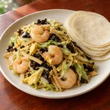 Illustrative image of Shrimp Moo Shi Dish