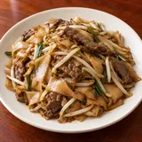 Illustrative image of Dry Sauteed Chow Foon with Beef & Bean Sprouts
